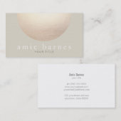 Carte De Visite Arrière - plan de look texturé de la sphère d'or (Devant / Derrière)