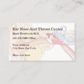 Carte De Visite Arrière - plan De L'Oreille Et De L'Éclat Du Docte (Devant)