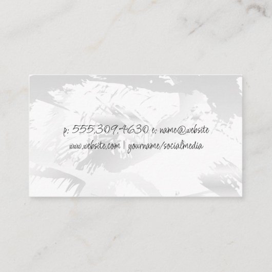 Carte De Visite Arrière - plan de luxe brossé or (Dos)