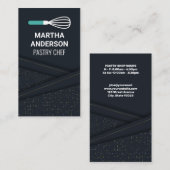 Carte De Visite Arrière - plan de luxe | Icône Whisk (Devant / Derrière)