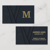Carte De Visite Arrière - plan de luxe | Monogramme (Devant / Derrière)