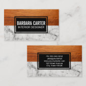 Carte De Visite Arrière - plan de marbre (Devant / Derrière)