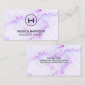 Carte De Visite Arrière - plan de marbre violet (Devant / Derrière)