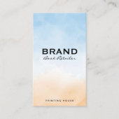 Carte De Visite Arrière - plan de mélange de texture bleu orange (Devant)