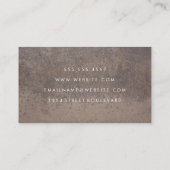 Carte De Visite Arrière - plan de métal rouillé (Dos)