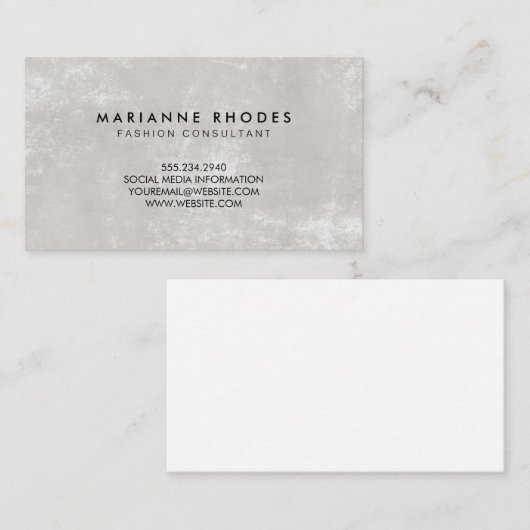 Carte De Visite Arrière - plan de mur texturé (Devant / Derrière)