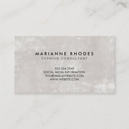 Carte De Visite Arrière - plan de mur texturé (Devant)