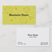 Carte De Visite Arrière - plan de noir de fromage suisse (Devant / Derrière)