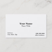 Carte De Visite Arrière - plan de noir de fromage suisse (Dos)