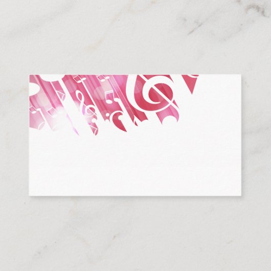 Carte De Visite Arrière - plan de notes musicales | Son (Dos)