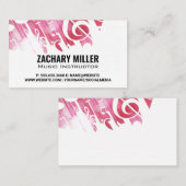 Carte De Visite Arrière - plan de notes musicales | Son (Devant / Derrière)