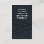 Carte De Visite Arrière - plan de panneau Abstrait foncé | Logo de (Dos)