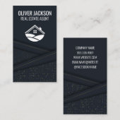 Carte De Visite Arrière - plan de panneau Abstrait foncé | Logo de (Devant / Derrière)