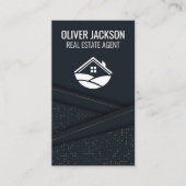 Carte De Visite Arrière - plan de panneau Abstrait foncé | Logo de (Devant)