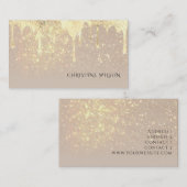 Carte De Visite arrière - plan de parties scintillant à goutte de  (Devant / Derrière)