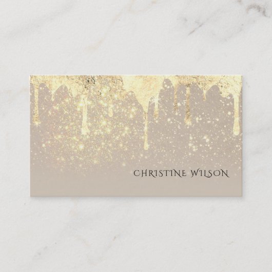 Carte De Visite arrière - plan de parties scintillant à goutte de  (Devant)