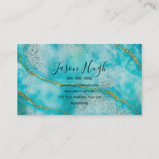 Carte De Visite Arrière - plan de parties scintillant en marbre d' (Dos)