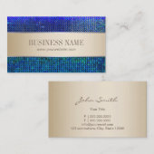 Carte De Visite Arrière - plan de Parties scintillant Turquoise Go (Devant / Derrière)