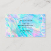 Carte De Visite ARRIÈRE - PLAN de pastel holographique FAUX (Dos)