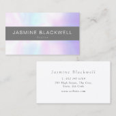 Carte De Visite Arrière - plan de Pearl moderne chic (Devant / Derrière)