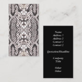 Carte De Visite Arrière - plan de peau de serpent (Devant / Derrière)