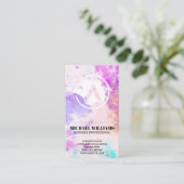 Carte De Visite Arrière - plan de peinture aquarelle | Artistique  (Debout devant)