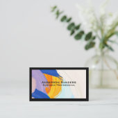 Carte De Visite Arrière - plan de peinture artistique (Debout devant)