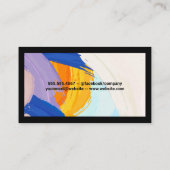 Carte De Visite Arrière - plan de peinture artistique (Dos)