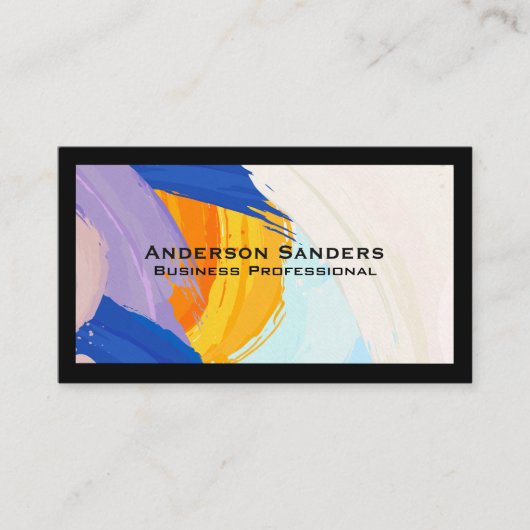 Carte De Visite Arrière - plan de peinture artistique (Devant)