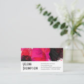 Carte De Visite Arrière - plan de peinture d'art (Debout devant)