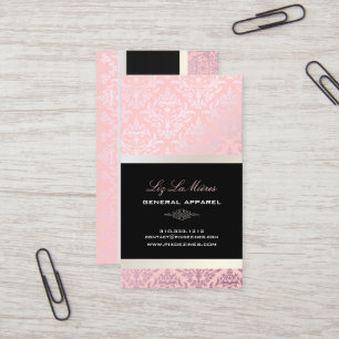 Carte De Visite Arrière - plan de PixDezines Céline Damask/DIY