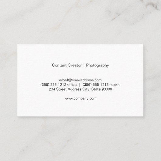 Carte De Visite Arrière - plan de planches à bois (Dos)