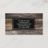 Carte De Visite Arrière - plan de planches en bois (Dos)