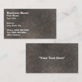 Carte De Visite Arrière - plan de plat de diamant (Devant / Derrière)