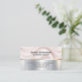 Carte De Visite Arrière - plan de rapaces | Métallique d'or | Méta (Debout devant)