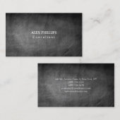 Carte De Visite Arrière - plan de tableau de bord gris professionn (Devant / Derrière)