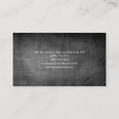 Carte De Visite Arrière - plan de tableau de bord gris professionn (Dos)