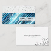 Carte De Visite Arrière - plan de technologie numérique moderne (Devant / Derrière)