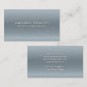 Carte de visite Arrière - plan de texture argentée (Devant / Derrière)
