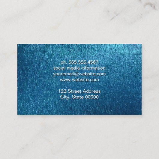 Carte De Visite Arrière - plan de texture bleue (Dos)