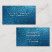 Carte De Visite Arrière - plan de texture bleue (Devant / Derrière)