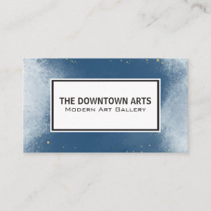 Carte De Visite Arrière - plan de texture bleue   Spectres d'or