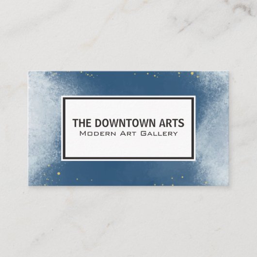 Carte De Visite Arrière - plan de texture bleue | Spectres d'or (Devant)