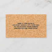 Carte De Visite Arrière - plan de texture de liège (Dos)