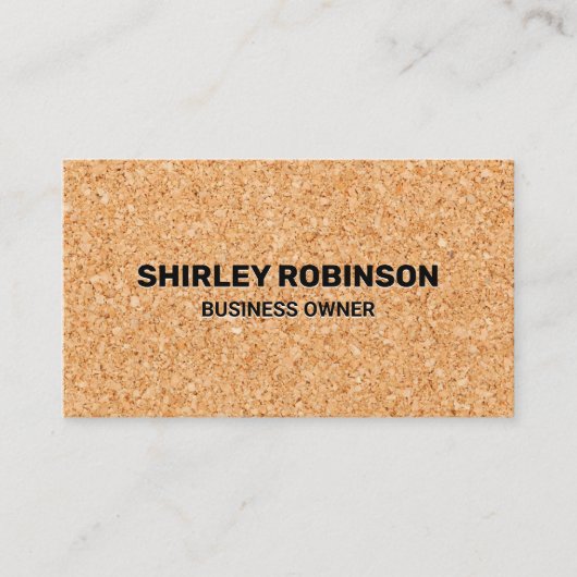 Carte De Visite Arrière - plan de texture de liège (Devant)