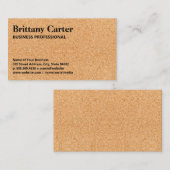 Carte De Visite Arrière - plan de texture de liège (Devant / Derrière)