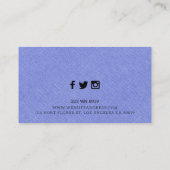 Carte De Visite Arrière - plan de texture de lin bleu clair (Dos)