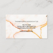 Carte De Visite Arrière - plan de texture de marbre (Dos)