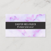 Carte De Visite Arrière - plan de texture de marbre violet (Devant)