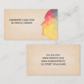 Carte De Visite Arrière - plan de texture de profil géométrique (Devant / Derrière)